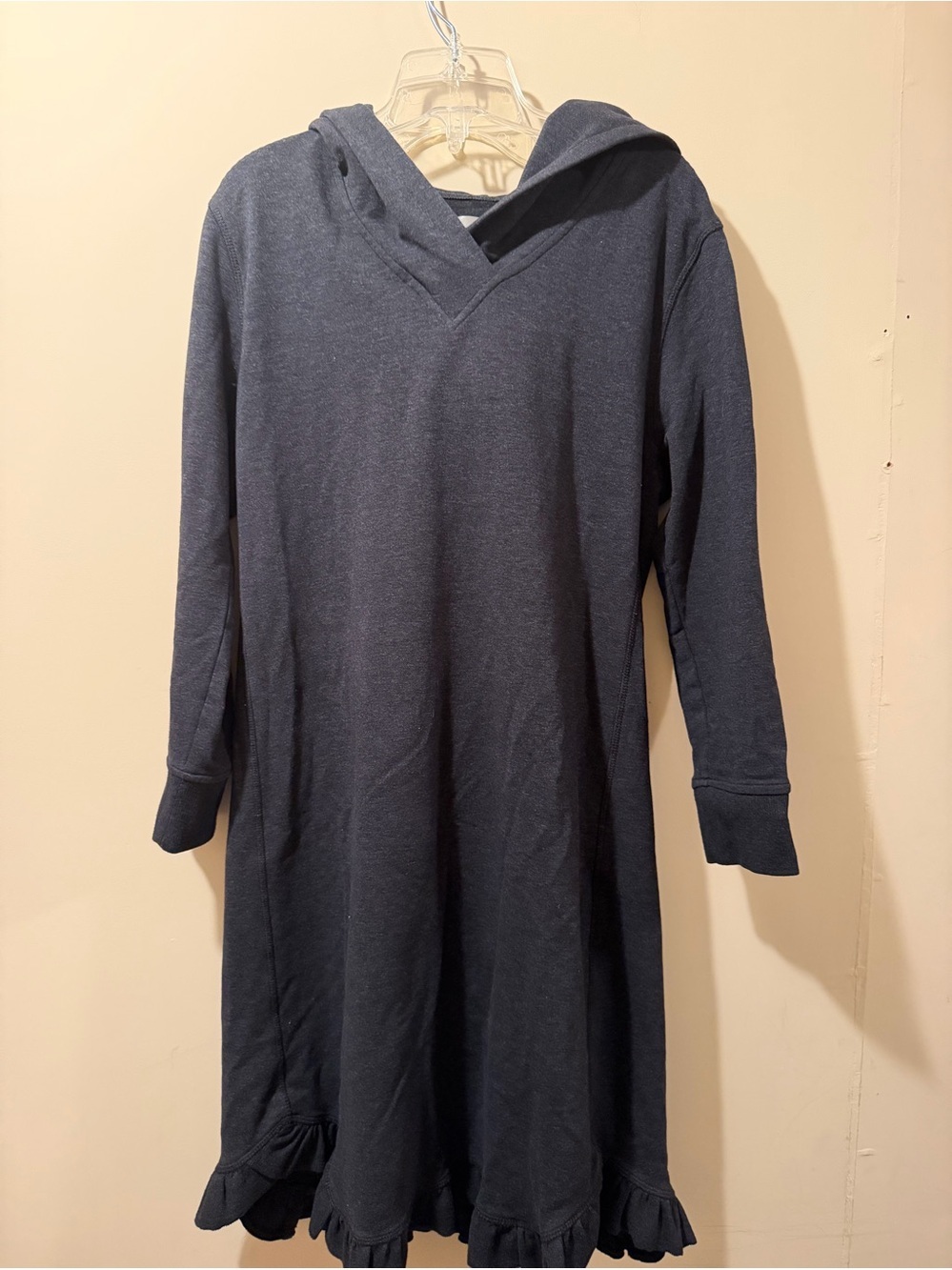Sunday Anthropology Hooded Sweatshirt Dress Charcoal Gray Size Small